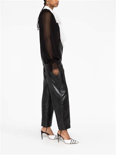 Atu Body Couture Sheer Silk Pussy Bow Blouse Farfetch