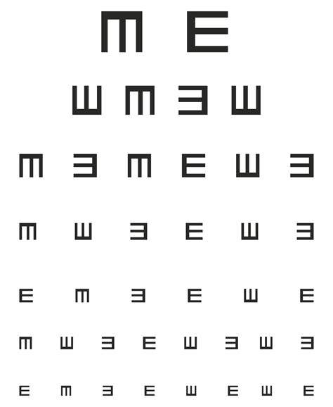 Free Printable Eye Test Chart