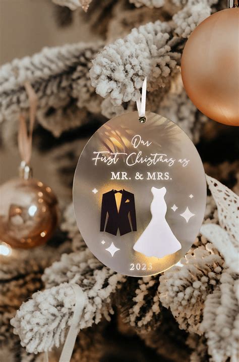 Our First Christmas Married Ornament For Newlyweds First Married