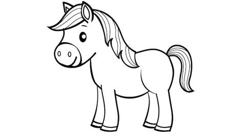 A outline horse for kids drawing | Premium AI-generated image