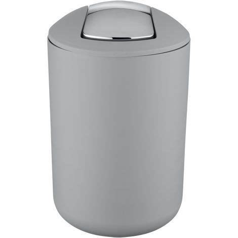 A Stainless Steel Trash Can With A Lid On The Front And Bottom Shown