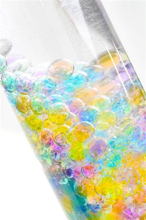 Rainbow Sensory Bottles | DIY Water Bead Sensory Bottle