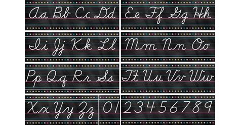 Teacher Created Resources Chalkboard Brights Cursive Writing Bulletin