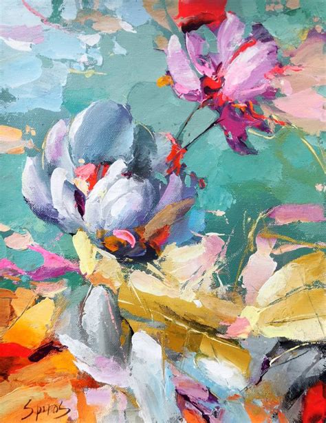 Abstract Flowers Painting By Dmitry Spiros Saatchi Art