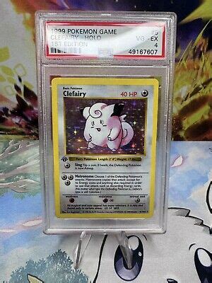 Pok Mon Base Set Edition Clefairy Psa Verygood Excellent Holo