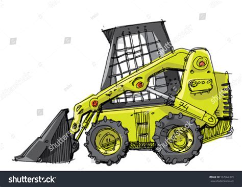 Mini Excavator Cartoon Stock Vector (Royalty Free) 167067359 | Shutterstock