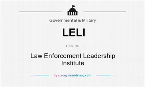 LELI - Law Enforcement Leadership Institute in Government & Military by ...