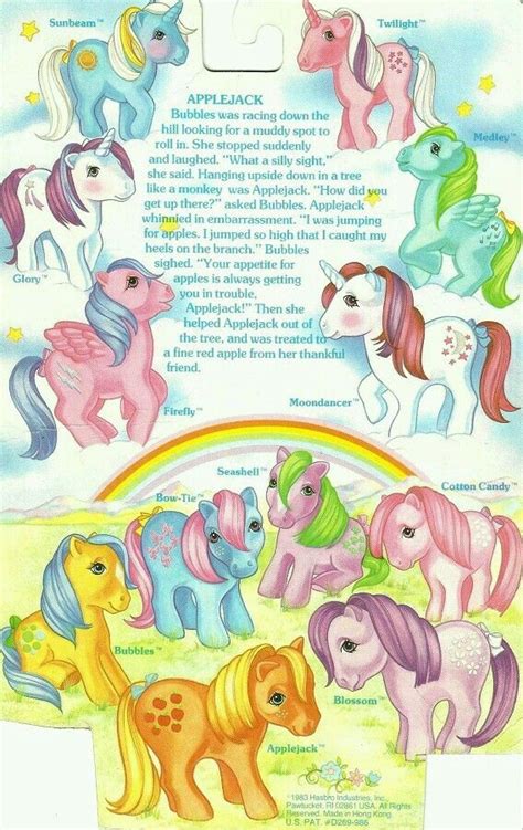 Early 80's backcard of My Little Pony packaging, featuring G1 ponies. G;) | Vintage my little ...