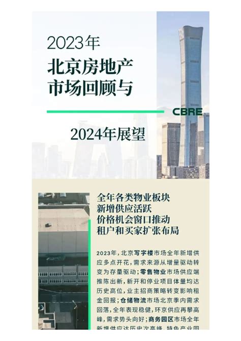 2023年北京房地产市场回顾与2024年展望