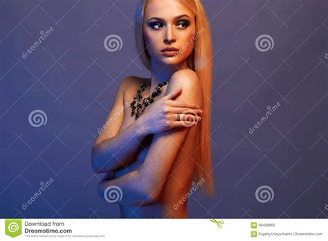 Sexual Beautiful Blonde Woman In Jewelry Stock Image Image Of Cool Filter