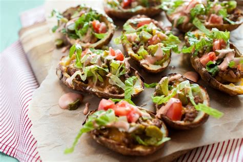 Cheeseburger Potato Skins Ellsworth Cooperative Creamery