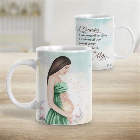 Caneca Personalizada Gr Vida Presente De Deus Amor De M E Mod