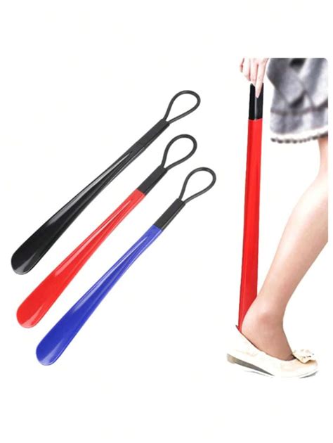 1pc Extra Long Shoe Horns Black Plastic Shoe Horn Spoon Shape Shoehorn