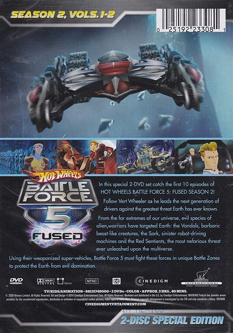 Hot Wheels Battle Force Fused Season Vols Disc Special Edition Dvd With Free Hot