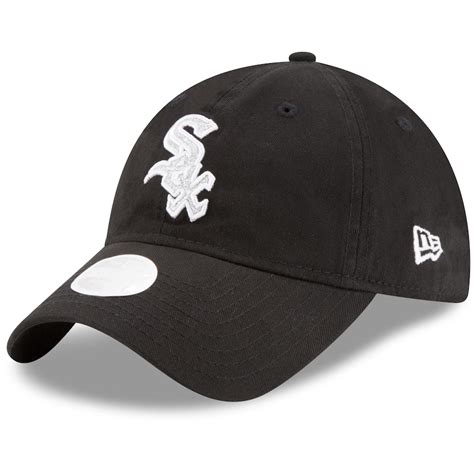 Women's Chicago White Sox New Era Black Team Glisten 9TWENTY Adjustable Hat