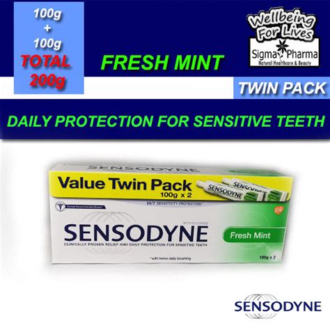 Sensodyne Fresh Mint Toothpaste Twin Packs 100g X 2 Packs Expiry Date