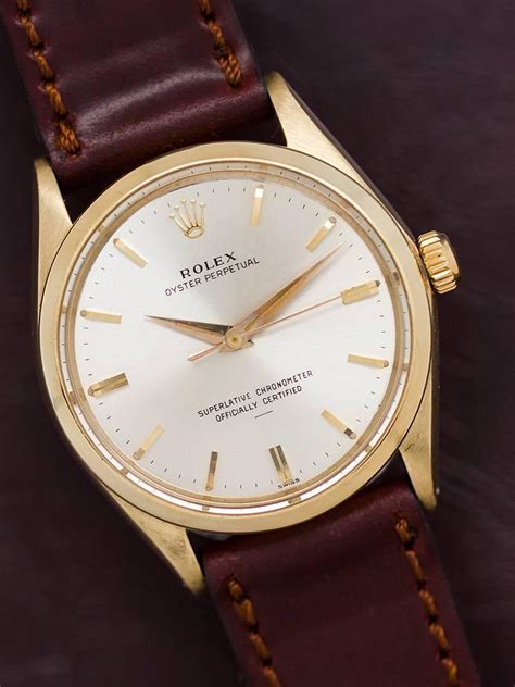 Rolex Yellow Gold Oyster Perpetual Underline Dial Self Winding