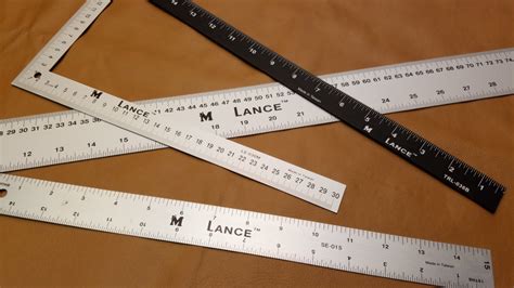 Lance Rulers Lance Black Anodized Aluminum Calibrated Metal Rulers