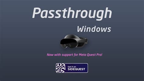 New Release Passthrough Windows V Meta Quest Pro Youtube