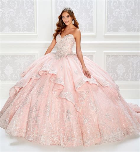 Princesa By Ariana Vara PR22027 Quinceanera Dress 00 Blush Silver