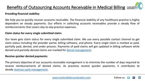 Ppt Benefits Of Outsourcing Accounts Receivable In Medical Billing Powerpoint Presentation