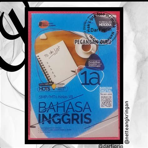 Jual Pegangan Guru Bahasa Inggris Kelas 7 Semester 1 Smp Mts Kurmer