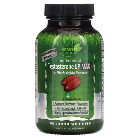 Irwin Naturals Active Male Testosterone Up Max 3 Nitric Oxide