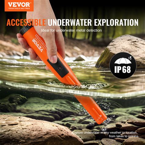 Vevor Metal Detector Pinpointer Ip Waterproof Handheld Detector Wand