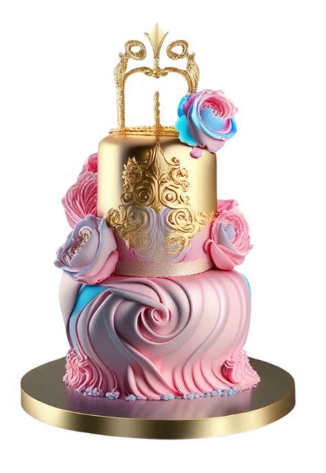 Royal Tiered Pink Princess Cake 24693376 PNG