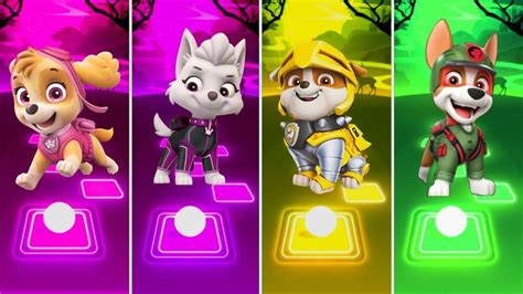 Paw Patrol Super Mighty Pups Team Skye 🆚 Tracker 🆚 Rubble 🆚 Sweetie