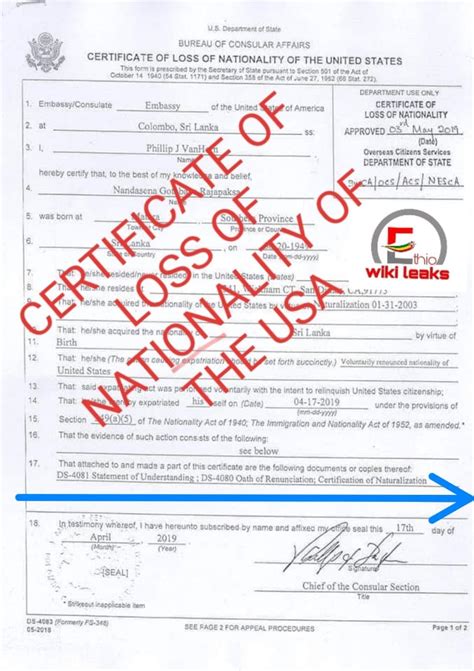 Indian Nationality Certificate