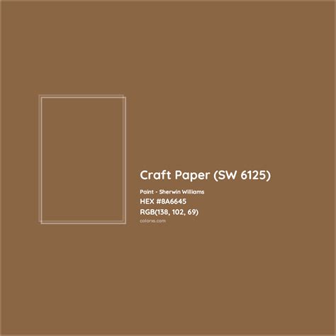 Sherwin Williams Craft Paper (SW 6125) Paint color codes, similar ...