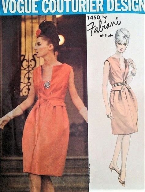 S Fabiani Cocktail Evening Dress Pattern Rare Vogue Couturier