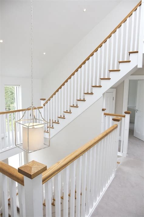 Cut-String White and Oak Stairs – Stairs Ireland