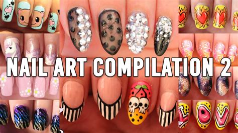 Nail Art Tutorial Compilation 2 10 Hand Painted Nail Art Designs At