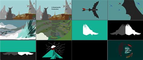httyd  title sequence  poster behance