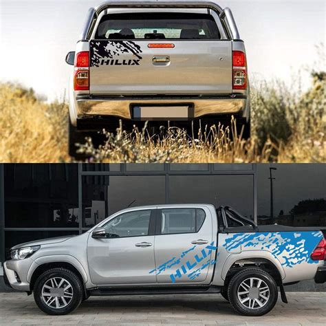 Toyota Sticker Hilux Tailgate Rear Door Decal Pick Up D4D Toyota Decals