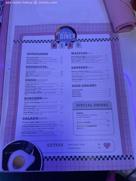 Online Menu of Miami Diner Restaurant, Miami Beach, Florida, 33139 - Zmenu