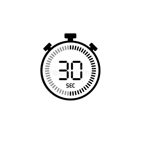 The 30 Seconds, Stopwatch Icon, Digital Timer. Clock Watch, Timer, Countdown Symbol Stock Vector ...