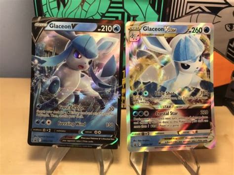 Pokemon Glaceon V Swsh And Glaceon Vstar Swsh Promo Lot Nm M Ebay