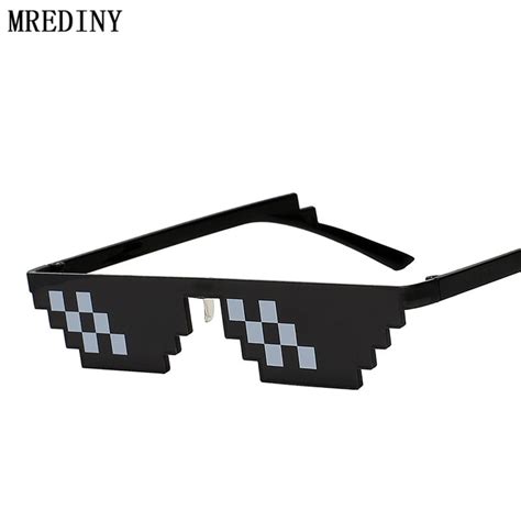 Sunglasses Men Thug Life Glasses Women 2018 Cool Plus Size Minecraft Polygonal 8 Bits Style