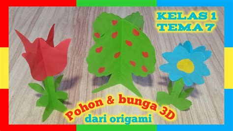 Cara Membuat Pohon Dari Kertas Origami Youtube