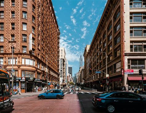 Scenic View Of Broadway In Downtown Los Angeles Ca Usa Editorial Image