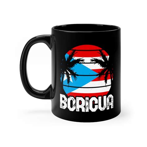 Puerto Rico Coffee Mug Boricua Sun Flag Puerto Rican Mug Etsy