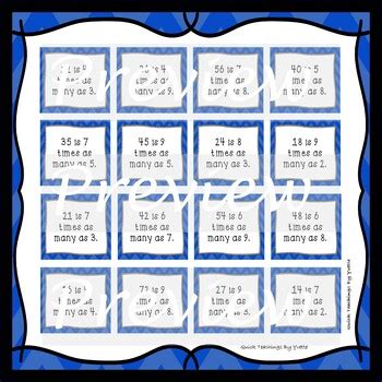 Multiplicative Comparisons: Matching Statements, Equations, and Word ... 