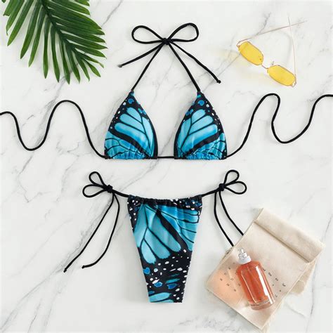 Butterfly Bikini Set Two Piece Bikini Tie Bikini Sexy Bikini Women S Swimwear Colors Optional
