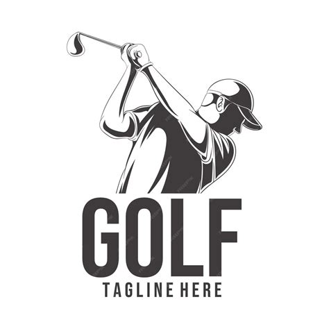 Premium Vector Golf Logo Swing Shoot Vector Illustration