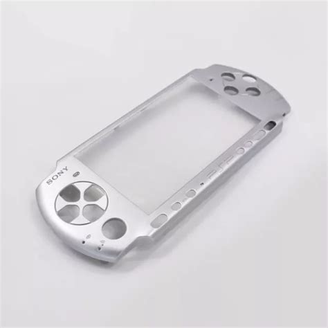 Silver Faceplate Front Shell Housing Cover For Sony Psp Console