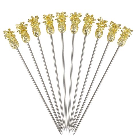 Gold Plated Pineapple Cocktail Picks At Drinkstuff