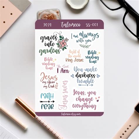 Christian Planner Stickers Bible Journaling Stickers - Etsy